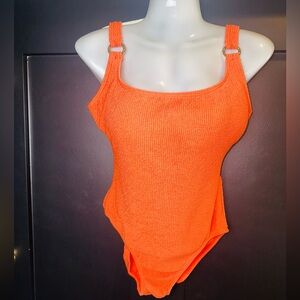 Michael Kors Textured Square-Neck Swimsuit